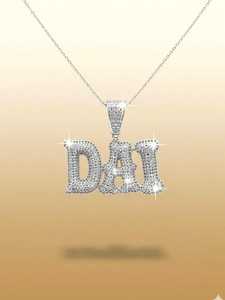 จี้เพชรโมอิสซาไนต์แบบ Iced Out VVS สำหรับแร็ปเปอร์ จี้เงินแท้ 925 สลักชื่อตามสั่ง จี้ตัวอักษรย่อชื่อสำหรับเธอ - Product Image 4