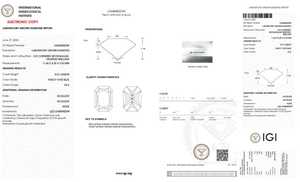 Diamante Suelto Cultivado en Laboratorio con Certificación IGI, Claridad VS, Azul Intenso, 3.5 Quilates, Corte Radiante, Precio B2B - Product Image 2