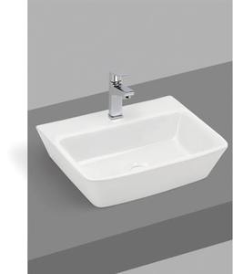 Lavabo Carré Minimaliste en Céramique Recta – Vasque Premium à Poser sur Plan pour Salle de Bain – Lavabo Tendance à Poser sur Table - Product Image 4