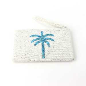 Handcrafted Bohemian Style Seed Bead Coin Purse with Zipper Closure Eco-friendly Customizable Size & Beaded Embroidery - Product Image 1