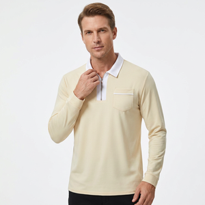 Camisa de Manga Larga para Hombre, Color Amarillo Pálido, con Bolsillo en el Pecho, Tejido de Algodón, Corte Casual Elegante, Largo Regular, Hecho en Bangladesh - Product Image 2