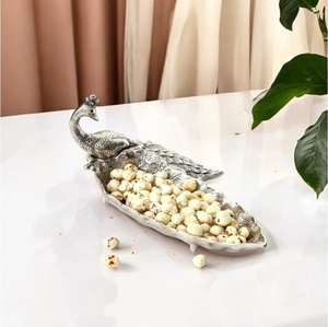 Metal handmade Platter <b>Silver</b> Color Aluminium Made Admirable Look Dishes & Plates For Serving Food Dinnerware Accessories Supply - Product Image 4