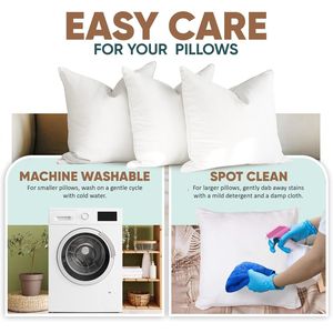 Pillowflex Large Euro <b>Pillow</b> Insert 24x24 Alternative Ultra Soft Square Throw Decorative <b>Bed</b> Sham 1 Synthetic Down <b>Pillow</b> - Product Image 2