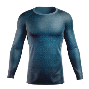 Rashguard personnalisé avec votre propre design imprimé, unisexe, rashguard MMA à manches longues, rashguard en polyester respirant et écologique - Product Image 1