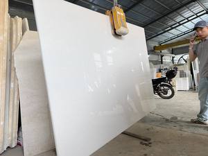 Pierre de pavé naturelle en cristal blanc vietnamien poli pour hôtel de luxe, parc extérieur, comptoir de cuisine, dessus de meuble de salle de bain - Product Image 3