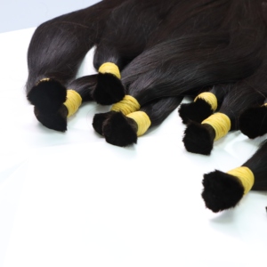 Cabello virgen Remy vietnamita liso negro al por mayor, sin procesar, con cutícula alineada, doble capa, para permanente, ODM OEM - Product Image 1