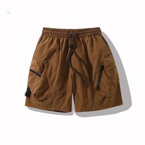 Man Bermuda Summer <b>Elastic</b> Waist Quick Dry Midi Oversized Cargo Shorts Men Casual Streetwear Overall Workout Short Pants - Product Image 1