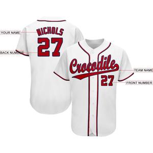 Camiseta de Béisbol Sublimada Personalizada OEM, 100% Poliéster, Estilo Casual con Botones al Frente, Nombre del Equipo y Número, Estilo Atlético - Product Image 3