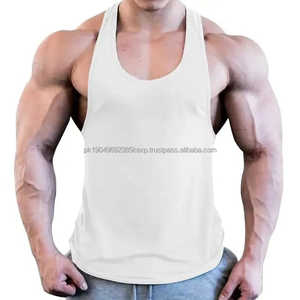 Custom logo Fitness Sports Wholesale <b>Men</b> Cotton Stringer Y Back Workout Sports Gym Bodybuilding Tank <b>Tops</b> - Product Image 5