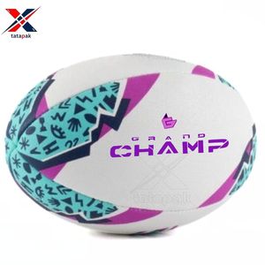 Ballon de rugby professionnel personnalisé, cousu main, en PVC léger, prix de gros, équipement d'entraînement promotionnel - Product Image 4