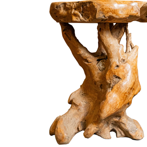 Table basse ARTERRA en teck naturel rustique, artisanale, durable et luxueuse, pour le salon - Product Image 3