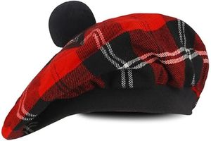 Sombrero Tradicional Escocés Ramsay Tartan Tammy Rojo al por Mayor |   Gorro Escocés de las Tierras Altas para Bandas de Gaitas |   Fabricante OEM/ODM - Product Image 2
