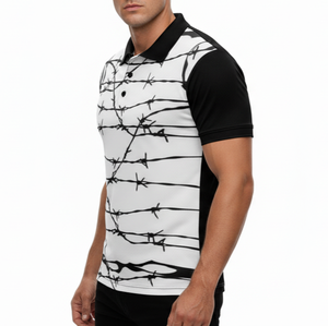 Polo de golf personnalisé avec logo OEM imprimé par sublimation, polo personnalisé pour homme, polo de sport à séchage rapide pour homme. - Product Image 3