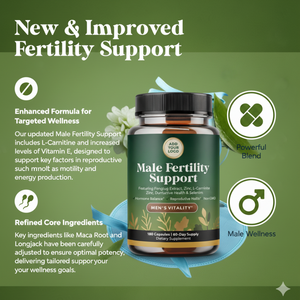Cápsulas de Apoyo a la Fertilidad Masculina con Fórmula Nutricional Herbal y Mineral de Marca Propia para Apoyar el Bienestar Reproductivo Masculino - Product Image 3