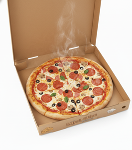 Cajas de Pizza de Papel Kraft con Logotipo Personalizado al por Mayor, de 8-12 Pulgadas, Rígidas, Impermeables, en Forma Hexagonal, para Envasado de Alimentos - Product Image 5