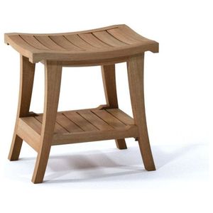 Banc de douche en teck, fabriqué en Indonésie, meuble en bois massif - Product Image 1
