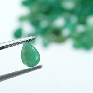 HAYAAT GEMS Émeraudes naturelles du Rajasthan, pierres précieuses facettées en forme de poire, 6x4mm, lot pour la fabrication de bijoux - 54 pièces - Product Image 5