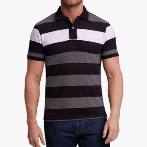 Polo pour hommes grande taille 100 % coton, design uni personnalisé, prix usine, tissu tricoté à séchage rapide, coupe ample – Vente en gros - Product Image 1