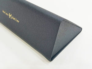 Étui à lunettes pliable personnalisé avec logo, en PU, avec estampage, étui haut de gamme pour lunettes - Product Image 6