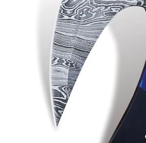 Cortador de Pizza de Acero de Damasco Hecho a Mano Único y Personalizado con Funda de Cuero - Steel Craft International - Product Image 6