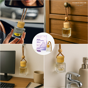 น้ำหอมปรับอากาศในรถยนต์ Floryn Decor Lavender Bliss 10 มล. ขวดแก้วรักษ์โลก กลิ่นหอมติดทนนาน ใช้สำหรับแขวนในรถยนต์ - Product Image 5