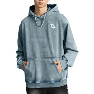 เสื้อฮู้ดดี้ผู้ชายแบบย้อมสีเอซิดขายส่ง MOQ ต่ำ คุณภาพพรีเมียม แฟชั่นทันสมัย เสื้อฮู้ดดี้ย้อมสีเอซิดแบบพื้นฐาน - Product Image 3