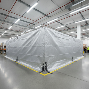 Bâche ignifuge résistante aux flammes avec œillets renforcés, stabilisée aux UV, en polyéthylène pour la couverture de camions et de conteneurs - Product Image 3