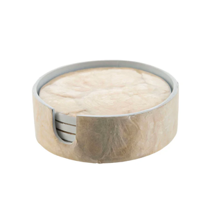 Handcrafted Modern Gold Capiz Shell Inlay Round <b>Coasters</b> <b>for</b> <b>Drinks</b> Cup <b>Coaster</b> <b>for</b> Party Table Decoration from Vietnam - Product Image 2