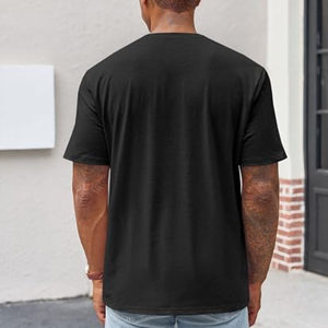 <b>Men</b>’s Short Sleeve <b>Henley</b> Shirt, Slim Fit Stretch T-Shirt, Casual Button Neck Gym <b>Top</b> for Workout Training and Everyday Wear - Product Image 3