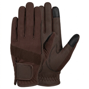 Nouveauté, vente en gros, gants d'équitation en cuir personnalisés, respirants, coupe-vent, gants de sport équestres d'été pour l'extérieur - Product Image 1