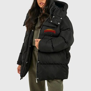 Chaquetas de plumón para mujer, rellenas de plumas de pato, cálidas, para invierno, con logotipo personalizado, de alta calidad, al por mayor. - Product Image 2