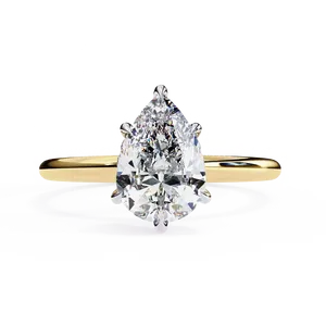 แหวนเพชรทรงกลมแบบฝังรอบวง พร้อมวงแหวนซ่อนประดับเพชร ทองคำแท้ 18K เครื่องประดับเจ้าสาวสุดหรู สำหรับงานหมั้น งานแต่งงาน และวันครบรอบ - Product Image 1