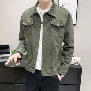 New Autumn and <b>Winter</b> Men's Slim Denim Jacket Korean Style Large Size Fashionable Casual Cardigan Jacket - Product Image 1