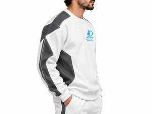 Sudadera Blanca de Cuello Redondo para Hombre OARH_INT INDUSTRY, Manga Raglán, Corte Regular, 100% Poliéster, Logotipo Estampado en la Parte Delantera, Estilo Casual para Otoño - Product Image 3