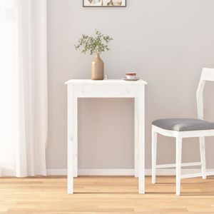Table à manger en bois de pin massif blanc 21,7 po x 21,7 po x 29,5 po - Product Image 1