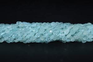 Cuentas de piedras preciosas sueltas de Aguamarina natural, aguamarina lechosa de forma ovalada suave para la fabricación de joyas - Product Image 5