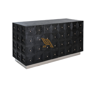 Armoire de style design luxueux avec cadre en teck pour la décoration de la maison et du salon - Product Image 5