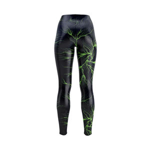 Leggings taille haute à imprimé géométrique, longueur intégrale, extensibles, pour le sport et le yoga, motif violet et rose, tricotés en Spandex et Polyester - Product Image 3