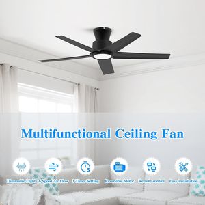 Ventilatore da soffitto moderno a LED da 44 pollici con lampadario ed estensione da 9 pollici X 44 X 9 - Product Image 4