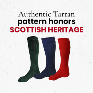 Top Quality Scottish Kilt Hose <b>Socks</b> for Men Highland Dress <b>Long</b> Length Ribbed Design Comfortable Fit Wholesale Supplier - Product Image 6