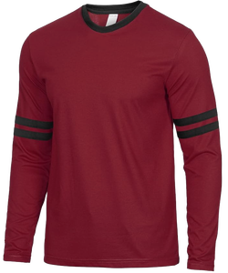 Camiseta de Béisbol de Manga Larga para Hombre, Cuello Redondo, Manga Raglán, Algodón Sólido, Estilo Vintage, Deportiva, Informal, Atlética - Product Image 3