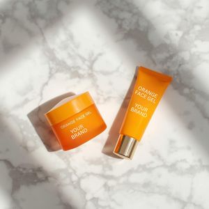 Gel hydratant pour le visage à l'orange, gel nettoyant pour le visage, marque privée, gel pour le visage hydratant et apaisant, biologique, en gros - Product Image 3