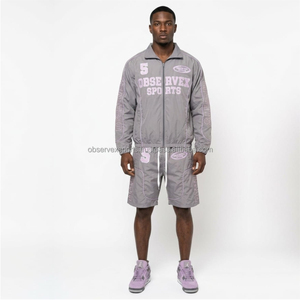 Conjunto de Chaqueta y Pantalones Cortavientos Personalizados para Invierno, Traje Deportivo Cortavientos para Adultos, Unisex, Chaqueta y Pantalones Impermeables Ligeros para Actividades al Aire Libre - Product Image 1
