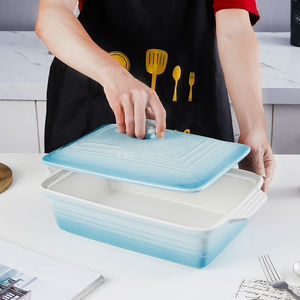 Cazuela Ecológica de Gres, Cazuela Duradera de Vidrio Borosilicato, Cazuela de Estilo Vintage para Hornear - Product Image 3