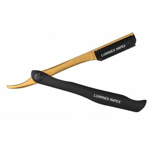 JRL - Maquinilla de Afeitar Profesional de Acero Inoxidable Magnética Negra de Alta Calidad, Personalizable, con Hoja Recta Manual para Barberos - Product Image 2