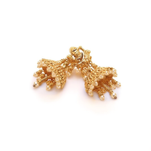 One Gram Gold Plated Lakshmi Chandelier Jhumka Earrings with Pearl for Wedding & Party - Product Image 1