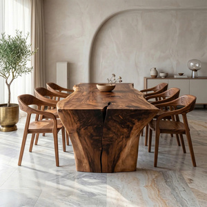 Luxury Modern Rectangular Solid Teak <b>Dining</b> <b>Table</b> Eco-Friendly Handmade 6 Seater <b>Dining</b> Room Furniture with 1 Year Warranty - Product Image 1