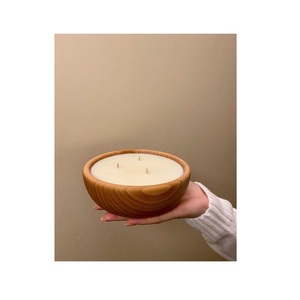 Pot à bougie en bois à motif personnalisé, vente en gros - Product Image 1