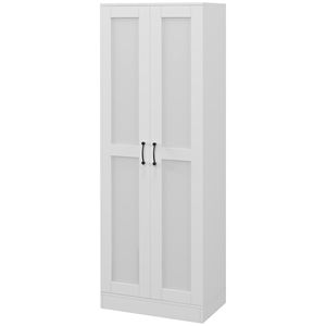 Armoire de rangement avec étagères réglables blanches pour l'organisation de la cuisine - Product Image 1