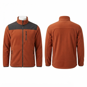 Veste de travail unisexe en polaire douce 300 GSM, unie, personnalisable avec logo en relief sur le devant, OEM ODM, imperméable, respirante, à capuche, pour l'hiver - Product Image 1